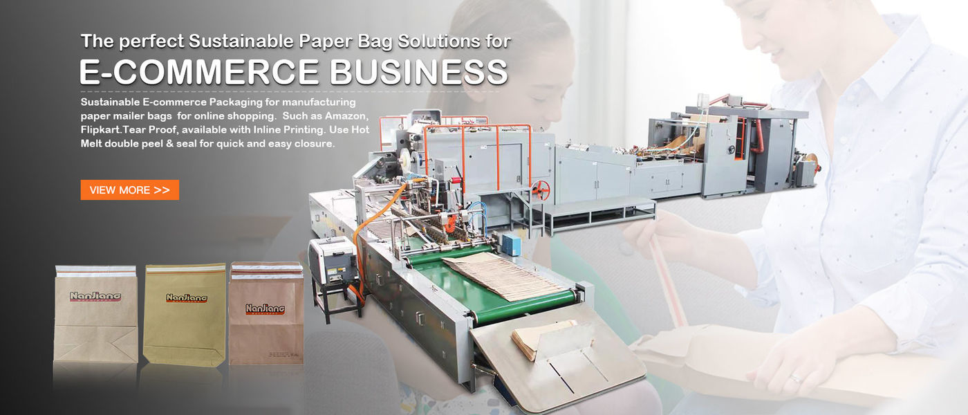 Roll Fed 70pcs/Min Paper Courier Bag Making Machine , 80-250mm Mailing Bag Making Machine