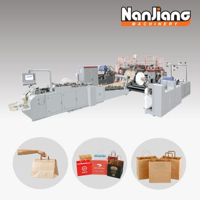 WFD-550 Roll Fed Paper Bag With Handle Machine 70-130pcs/Min Fully Automatic